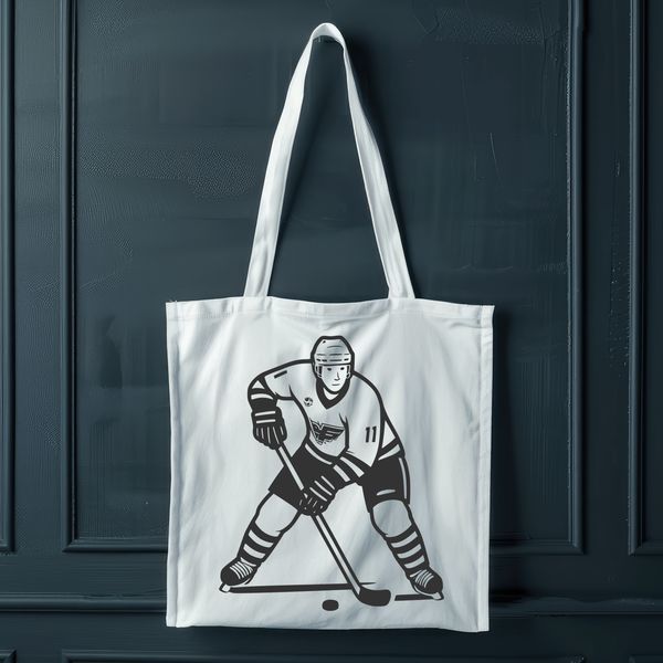 Vector Illustration of a Hockey Player A vector illustration of a hockey player in action, suitable for printing or digital use.