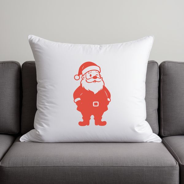 Illustration of a smiling Father Christmas in a festive red suit.