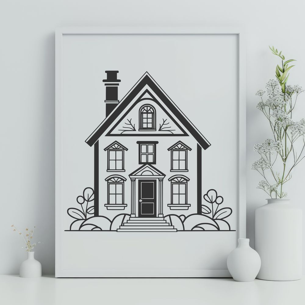 Free Vector House Icon Simple house icon in vector format, suitable for digital design and print projects.