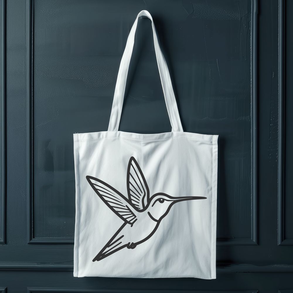 Lovely Hummingbird in Flight SVG A detailed illustration of a hummingbird in mid-flight, created as an editable vector graphic.
