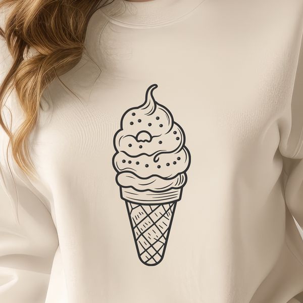 Cool Confectionary Graphic An icon representing a popular frozen dessert with various toppings.
