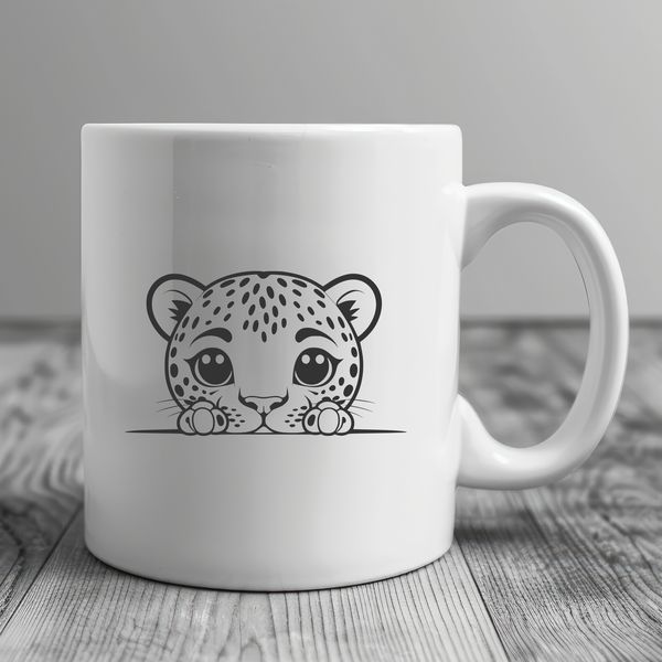 A large, sleek jaguar, a wild big cat species, depicted in vector format as an SVG file.