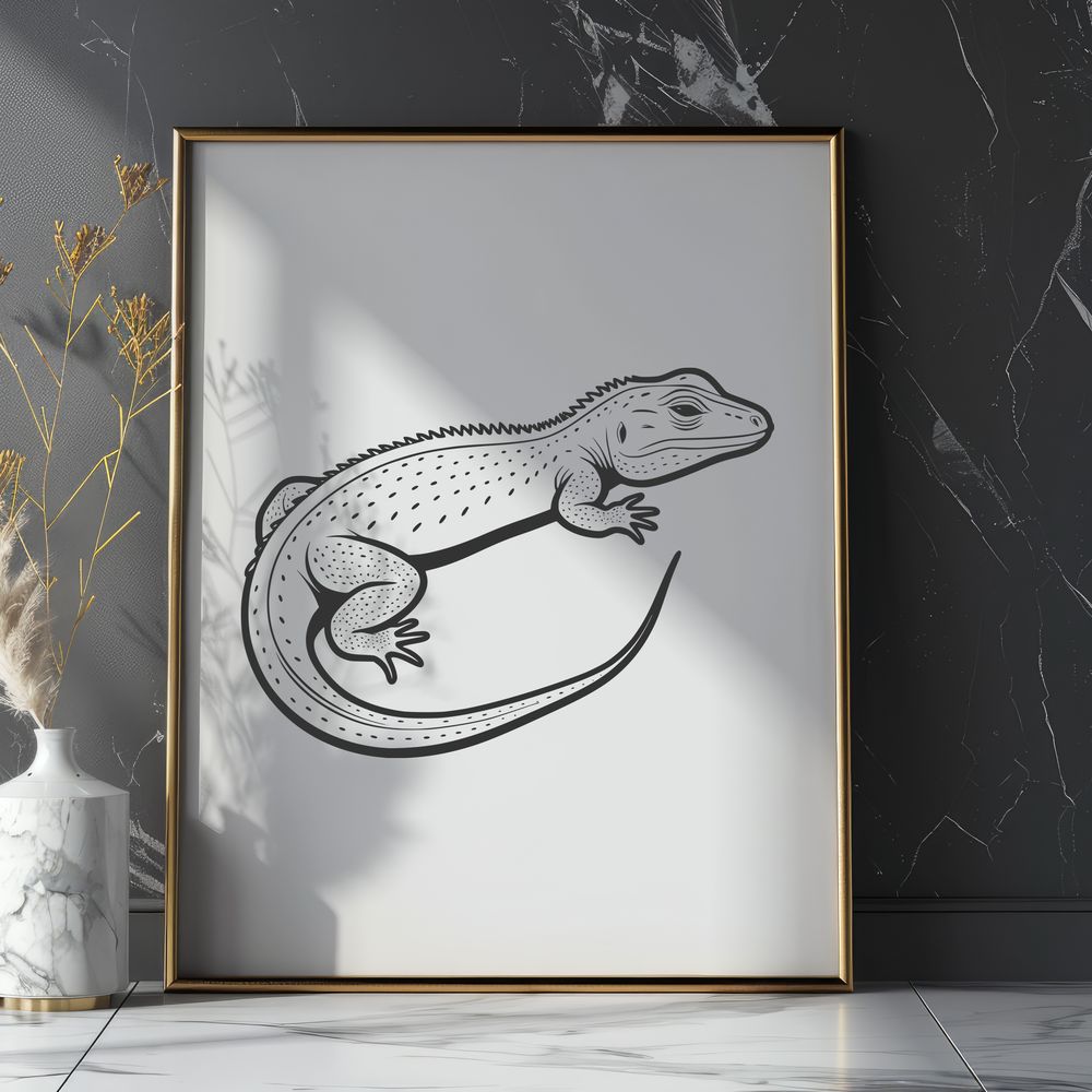 Vibrant Lizard SVG Clip Art A digital illustration of a lizard in various colors and poses.