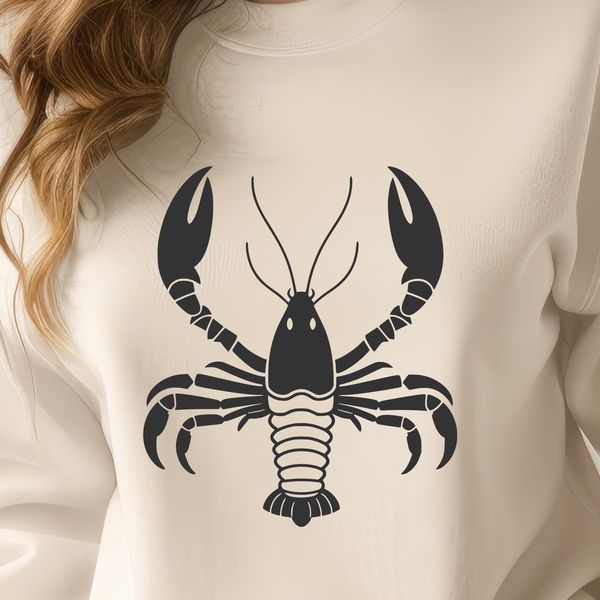 Realistic Lobster Illustration A detailed illustration of a sea creature, specifically a lobster, with realistic features and textures.