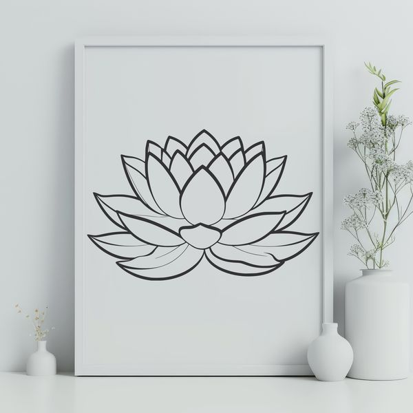 Beautiful Lotus Flower Vector Lotus flower vector illustration, suitable for various designs and projects.