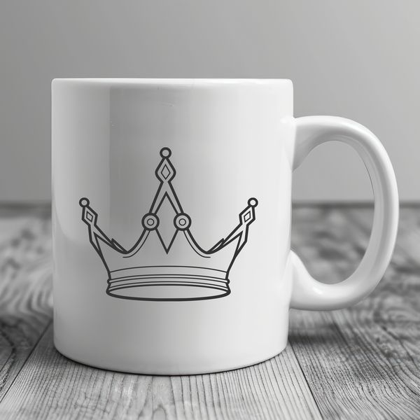 Digital illustration of a regal crown, available as vector art for design and crafting projects.