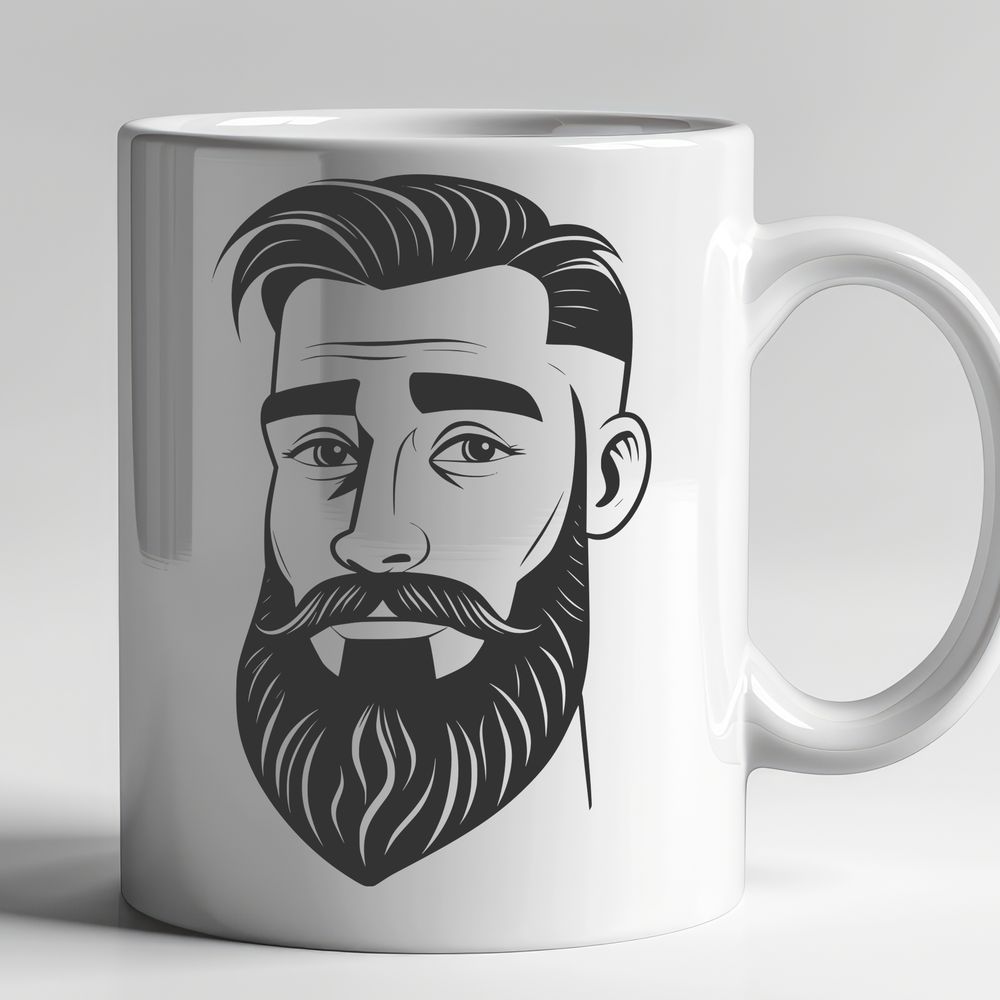 Beautiful Man Vector Graphic Design SVG illustration of a man for digital design projects.