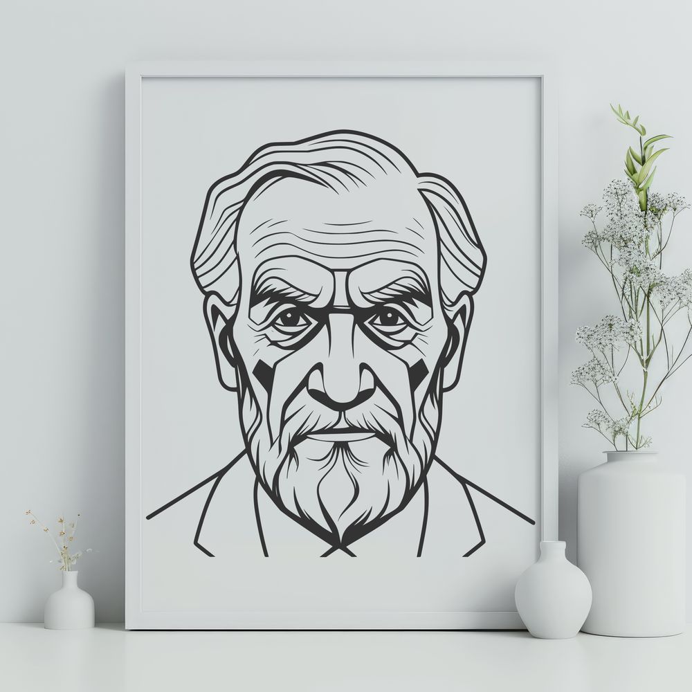 Clean Line Silhouette Man Design An outline design of a man with clean lines suitable for vector editing.