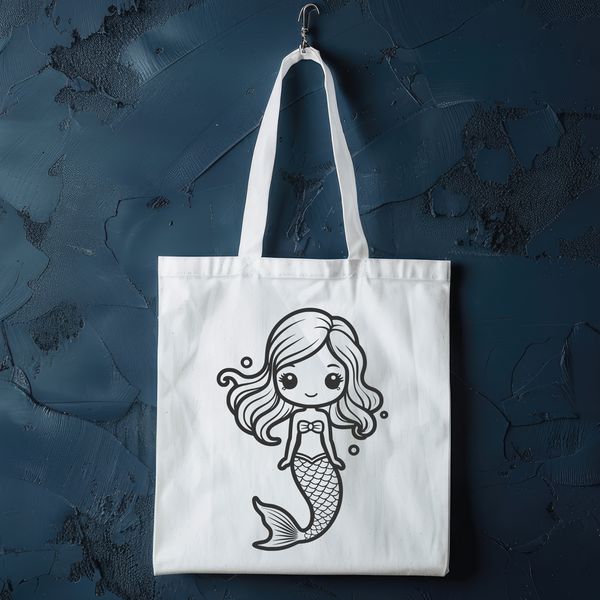 Enchanted Mermaid Vector Illustration A mythical mermaid figure illustrated in vector art style.