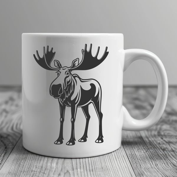 Free Moos SVG Image for Design Projects A detailed illustration of a wild moose in an SVG format suitable for various design applications.