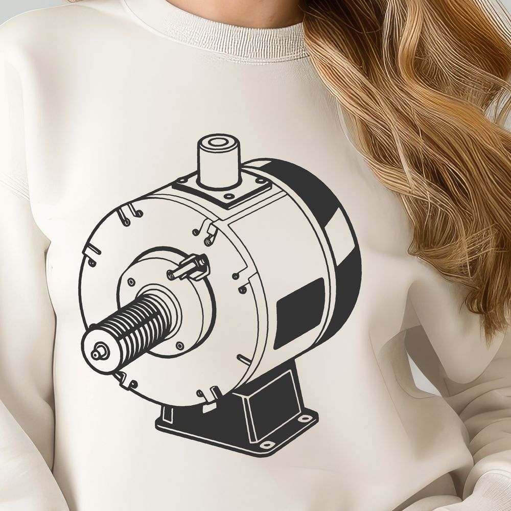 Modern Electric Motor Design Vector Art High-tech electric motor design with detailed components, suitable for vector art projects.