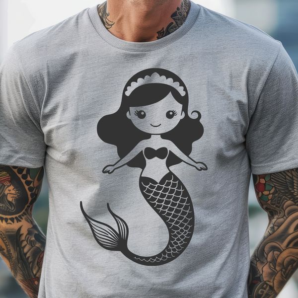Free Vector Mermaid Artwork A mythical mermaid illustration in vector format.