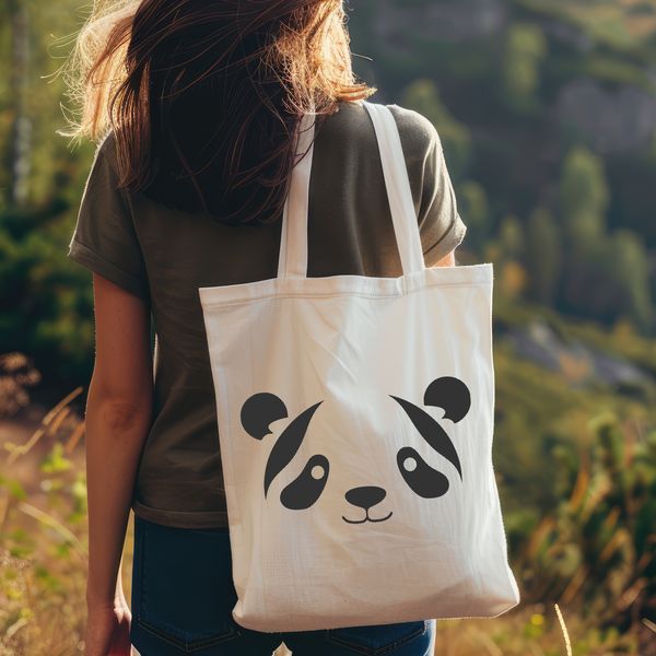 Wildlife Panda Design Vector An illustration of a panda in a natural habitat.