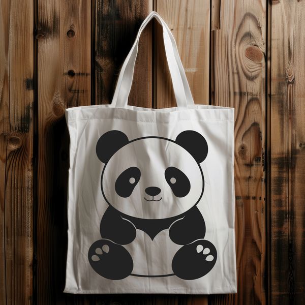 Panda Illustration in Nature Close-up illustration of a panda in a natural habitat.