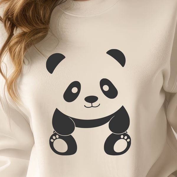 Cute Giant Panda Vector Illustration A detailed vector illustration of a giant panda in its natural habitat.