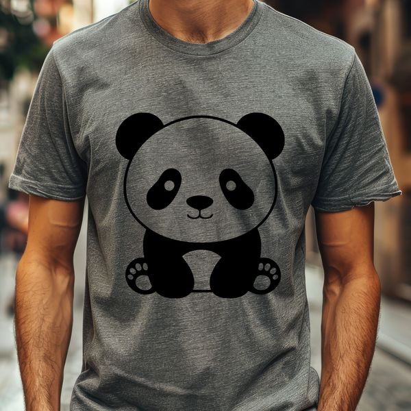 Free Vector Art of a Giant Panda SVG illustration of a wild animal, a giant panda, designed for vector graphics and digital art.