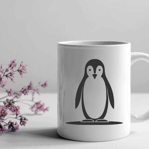 Flightless Bird Illustration A digital illustration of a penguin, a flightless bird native to Antarctica.