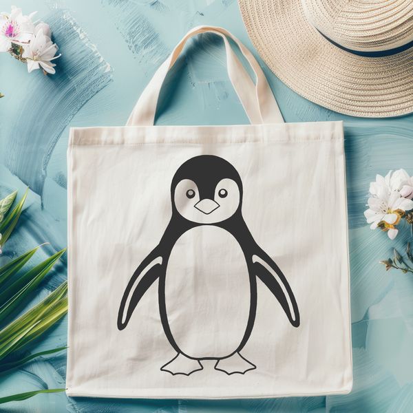 Free SVG Bird Vector Art Illustrative penguin illustration created as an SVG vector graphic.