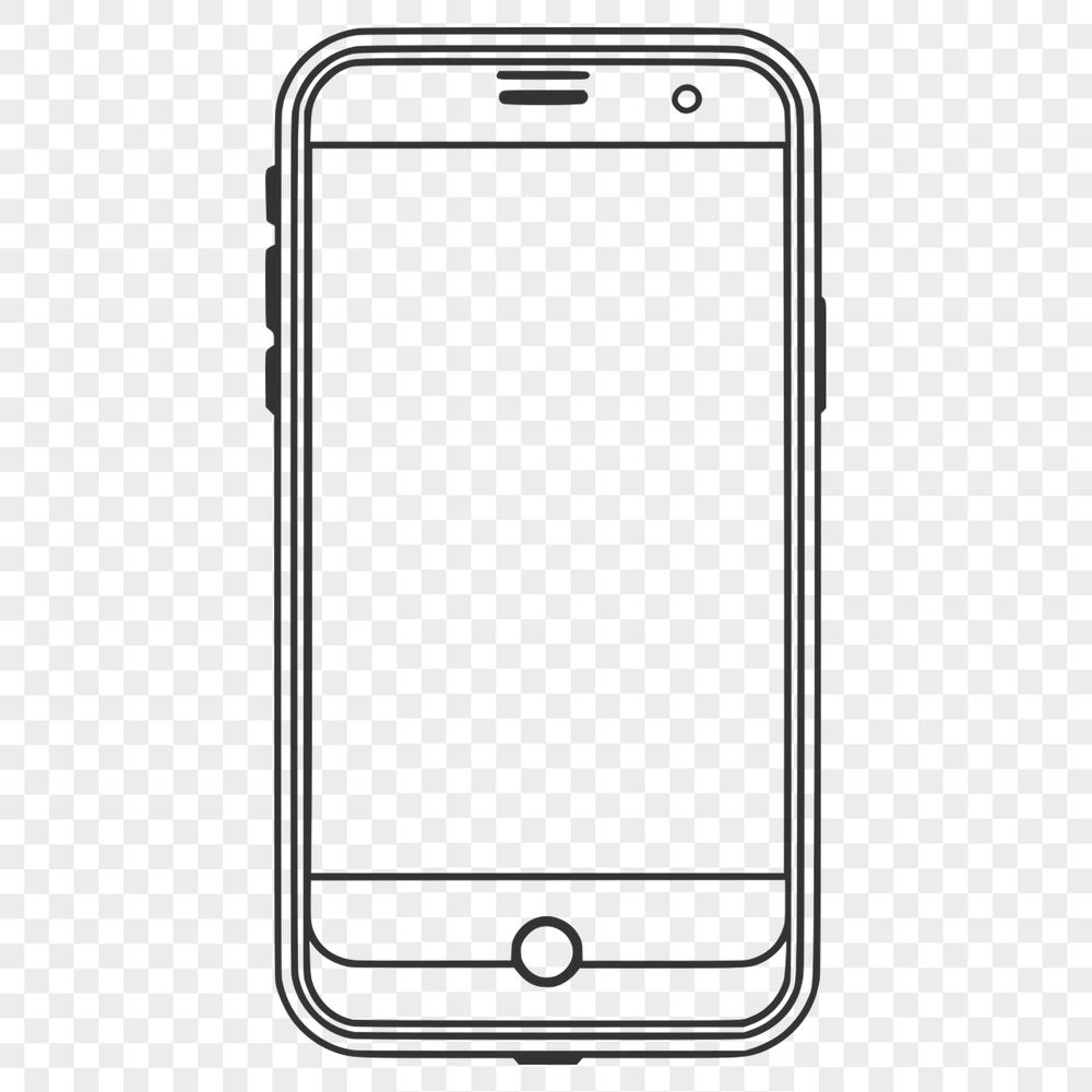 Mobile Device Silhouette A high-resolution vector illustration of a smartphone with a sleek design.