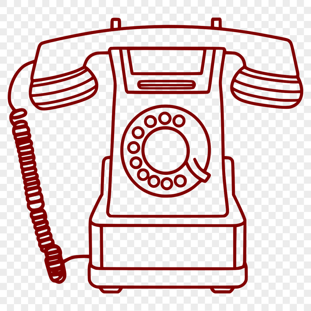 Telephone Illustration Vector Graphics A digital illustration of a telephone, suitable for vector graphics design and cutting machine projects.