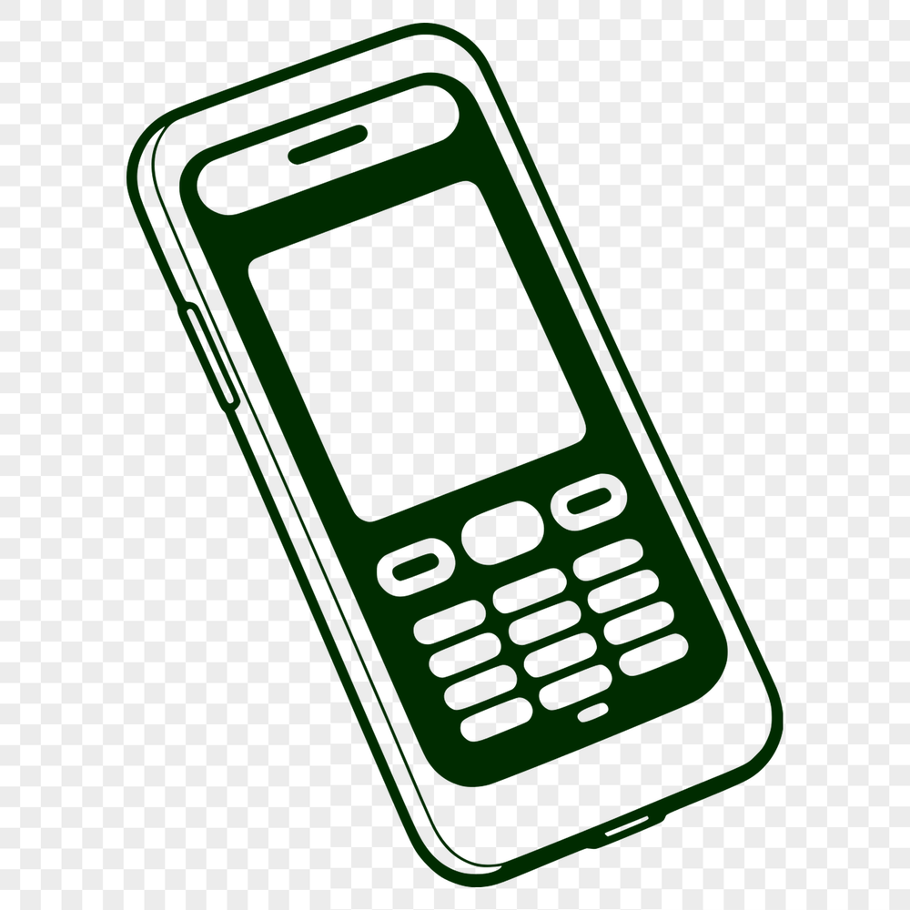A high-resolution digital illustration of a smartphone in vector format.