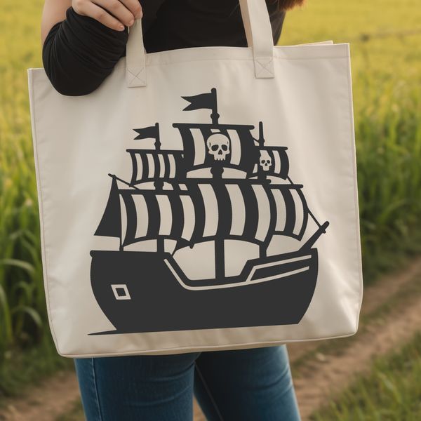 A high-resolution SVG image of a classic pirate character with a beard and bandana.