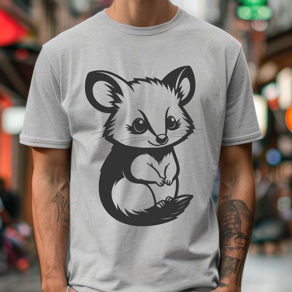 Possum SVG Clip Art A simple illustration of a possum, a small wild animal native to various parts of the world.