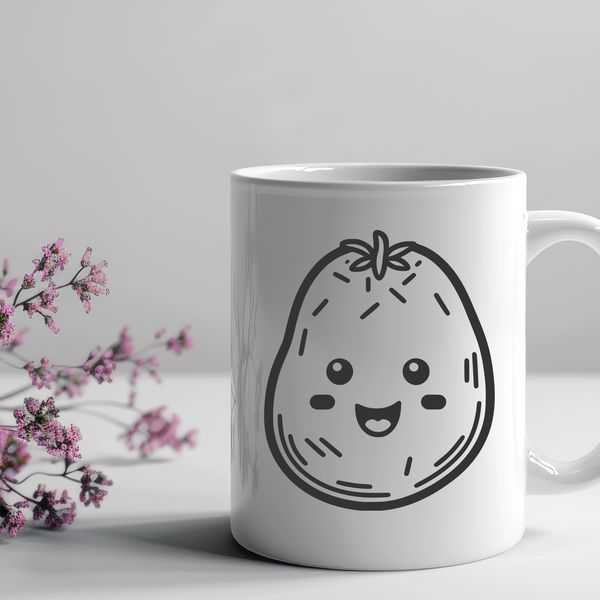 Delicious Potato Vector Illustration A stylized illustration of a potato, suitable for vector design projects.