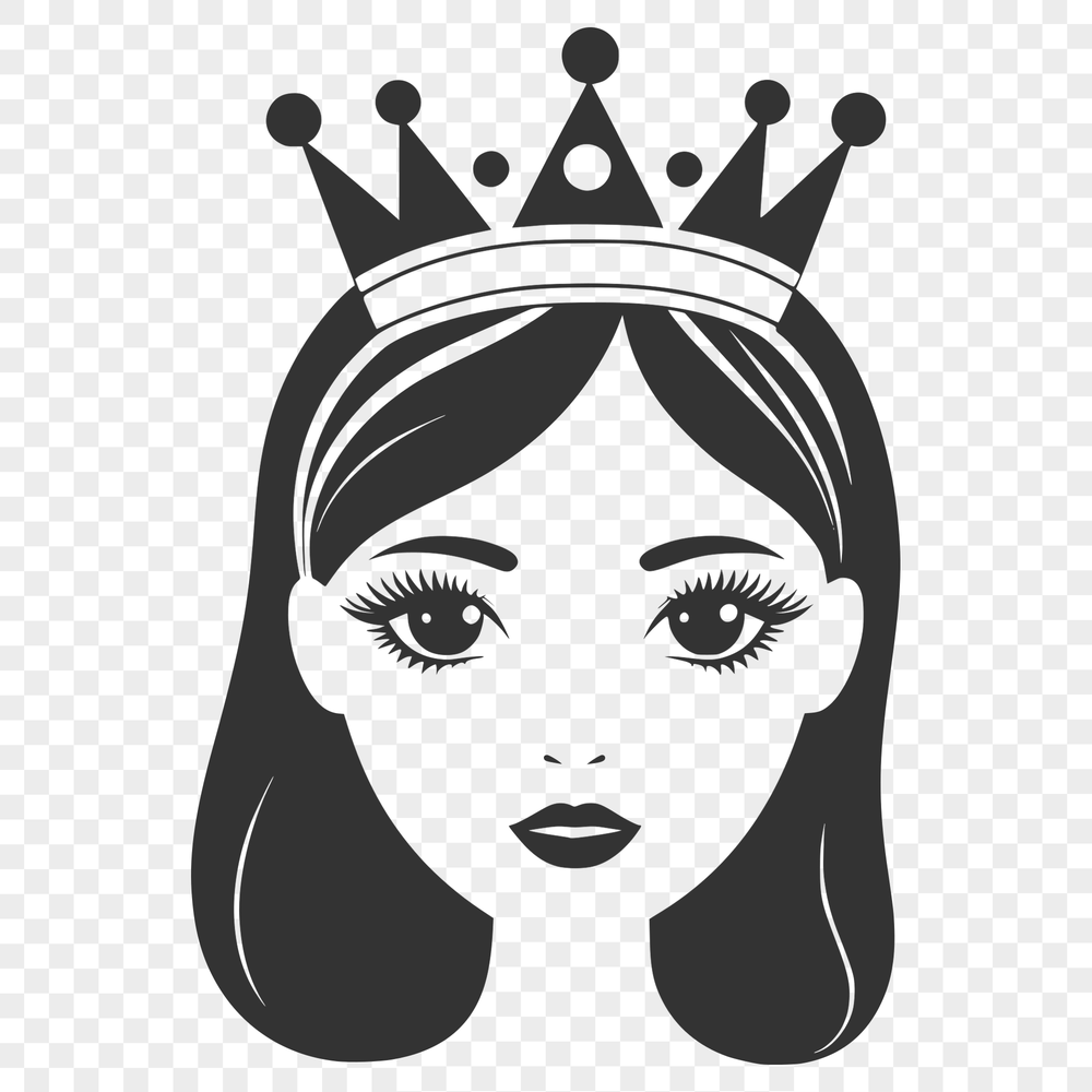 Royal Young Lady Design A royalty-inspired design featuring a young female figure in a traditional princess attire.