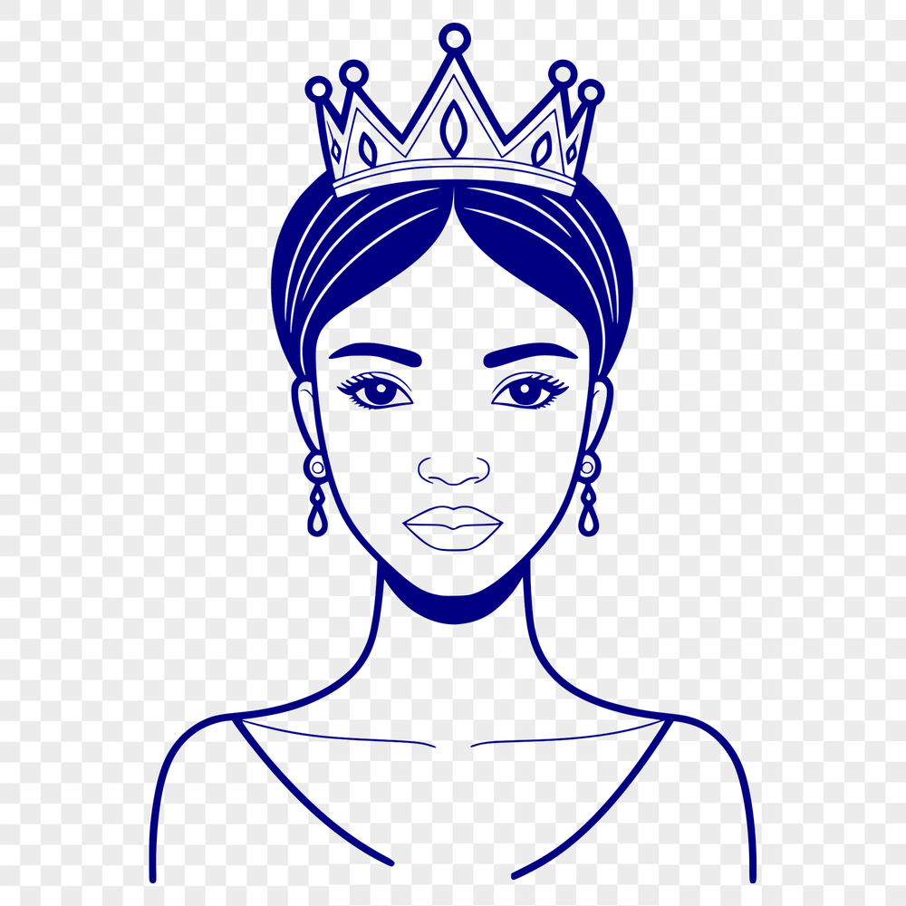 A young female princess character depicted in a minimalist style.
