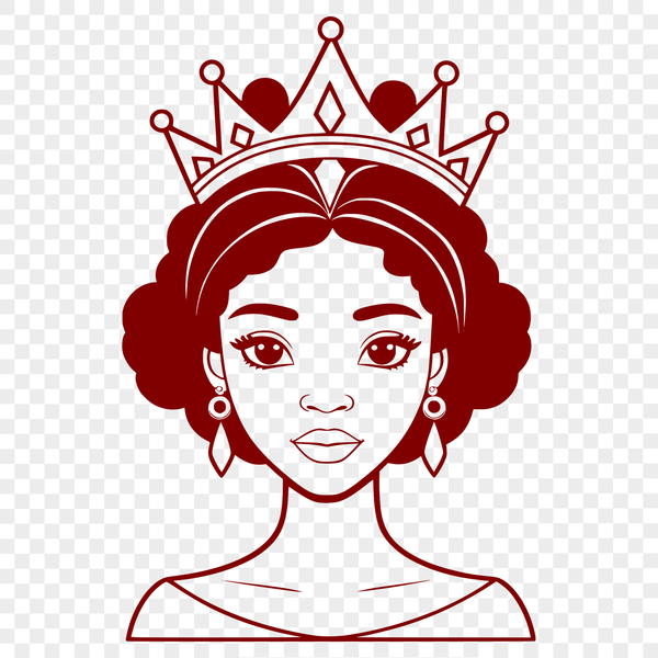An elegant vector design of a girl dressed as a princess, suitable for various applications and uses.