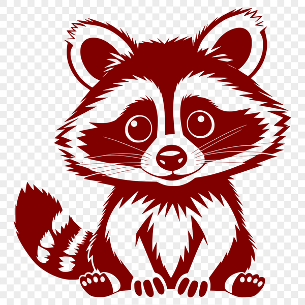 Adorable Raccoon Vector Art Illustration A cartoon raccoon illustration designed as a vector graphic for digital use.