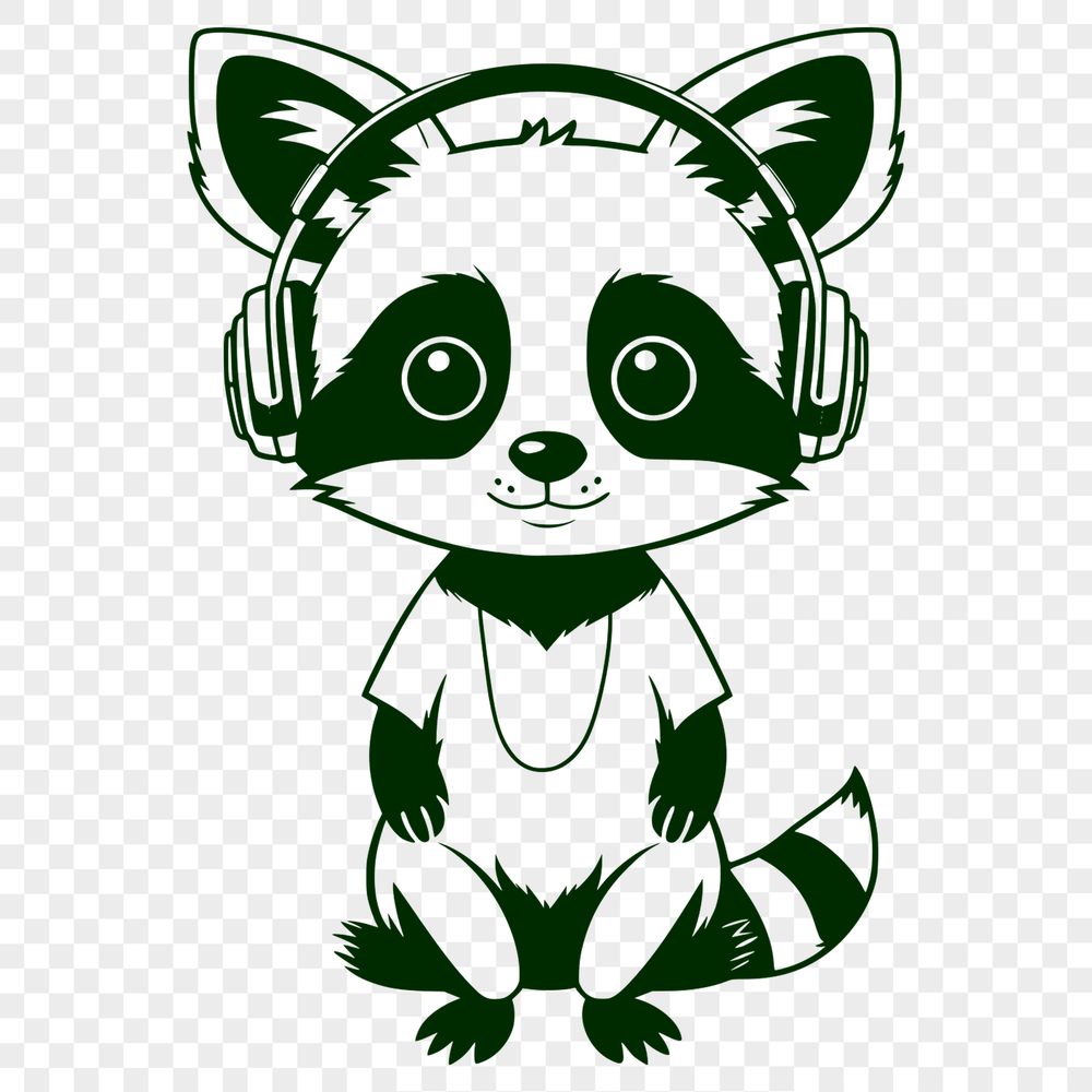 Raccoon Clipart in Various Poses A detailed illustration of a raccoon in various poses.