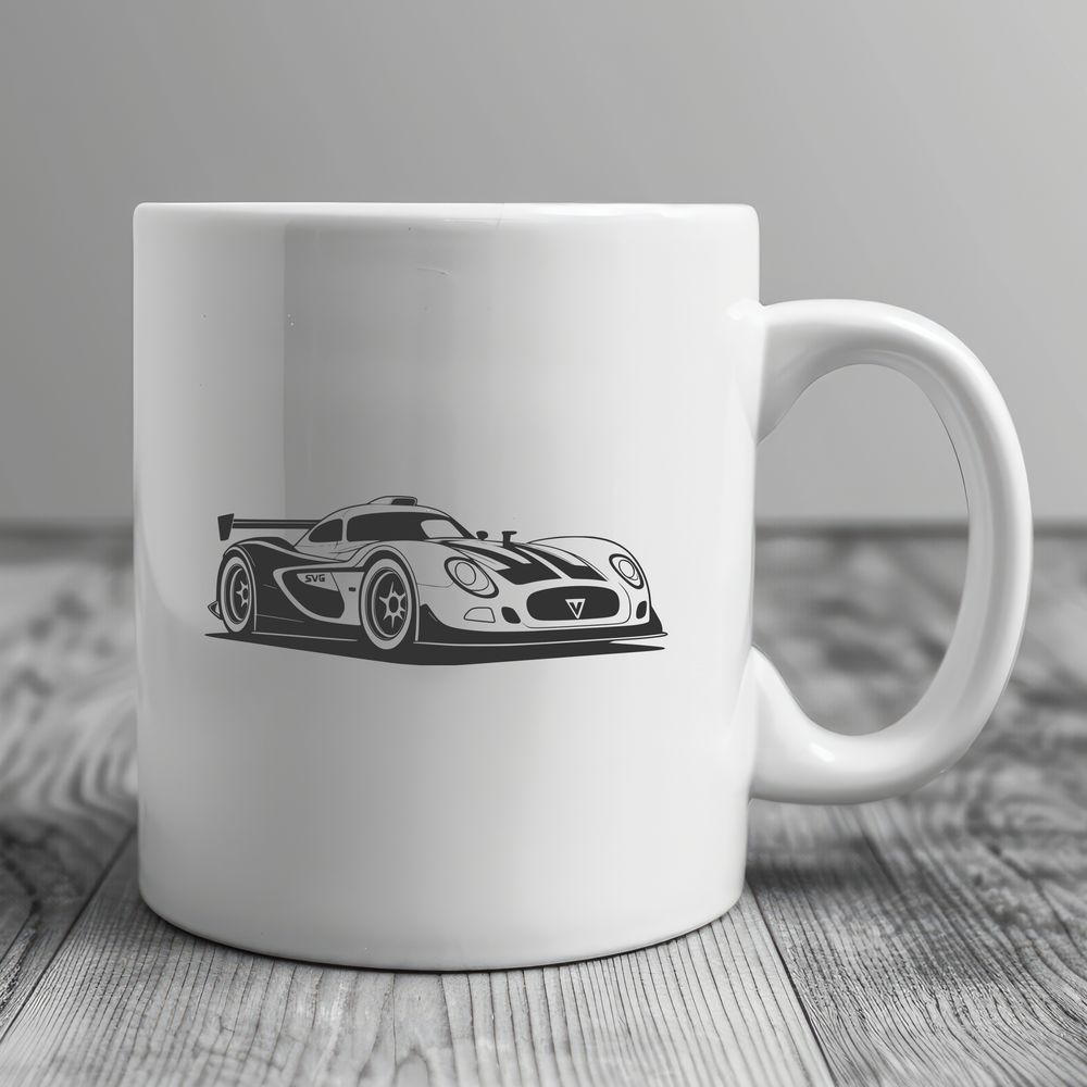 Racing Car Illustration for Graphic Design A detailed illustration of a racing car, suitable for use in graphic design and digital art projects.