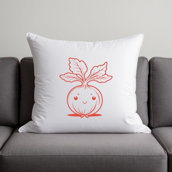 Freshly Picked Radish Illustration An accurate graphic representation of a radish in outline form.