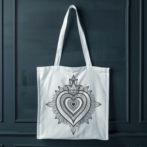 Vector Art Sacred Heart SVG A stylized illustration of the Sacred Heart, suitable for vector art and digital designs.