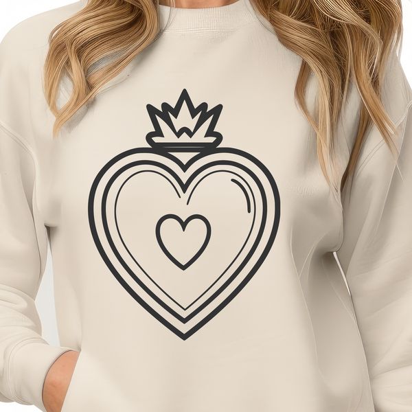 Vector Sacred Heart Illustration Sacred Heart icon in vector format, suitable for various design applications.