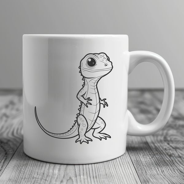 A stylized illustration of a lizard, suitable for digital design projects.