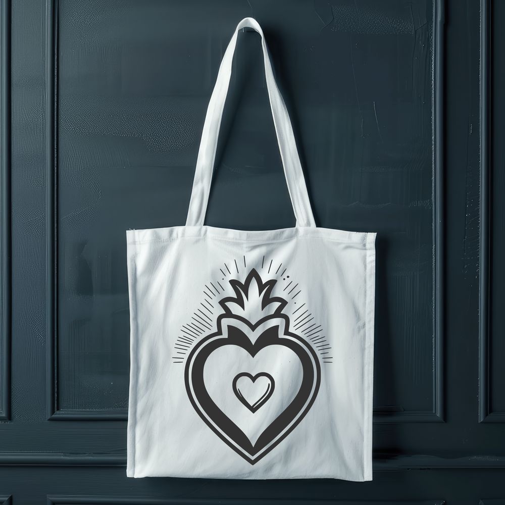 Religious Clip Art SVG A stylized illustration of the Sacred Heart, suitable for digital designs and crafts.