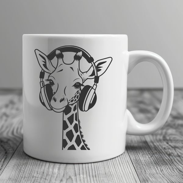 Giraffe Illustration Vector Graphics A digital illustration of a giraffe, a tall African mammal commonly found in savannas and grasslands.