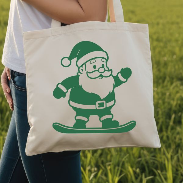 Jolly old man in red suit with white beard and hat, ready for Christmas festivities.