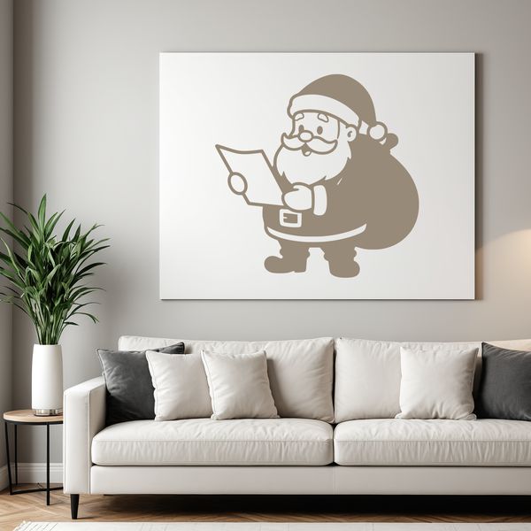 SVG illustration of a traditional Christmas figure in red suit with white fur trim.