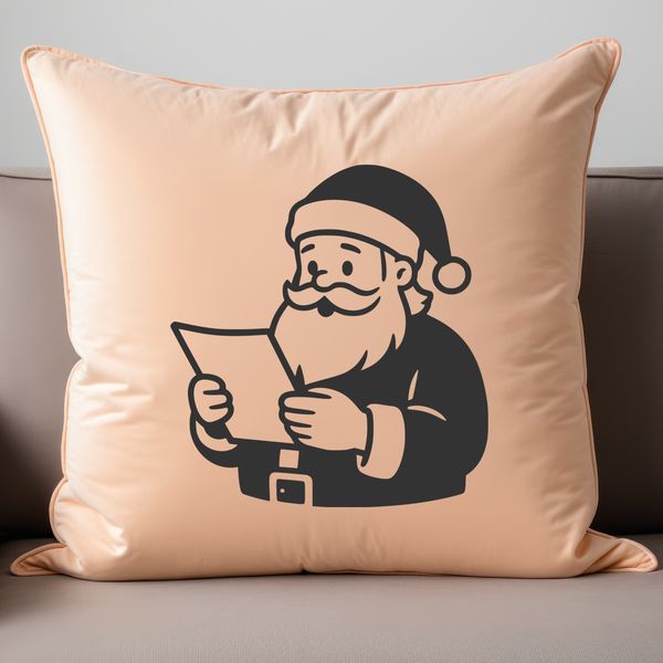 Vector illustration of jolly old Father Christmas in a red suit and hat.