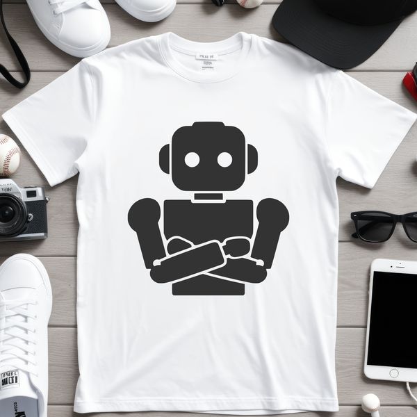 A futuristic robotic illustration in vector format.