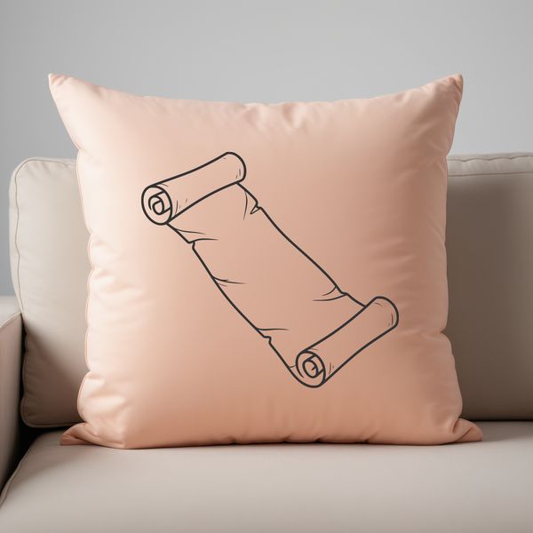 A digital representation of a scroll with a ribbon and a seal, suitable for various uses.
