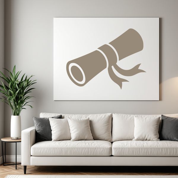 A digital vector representation of a traditional graduation scroll, ideal for personal or commercial projects.