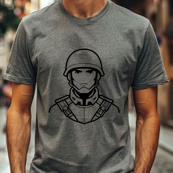 Uniformed Hero SVG Icon A vector illustration of a male soldier in uniform.