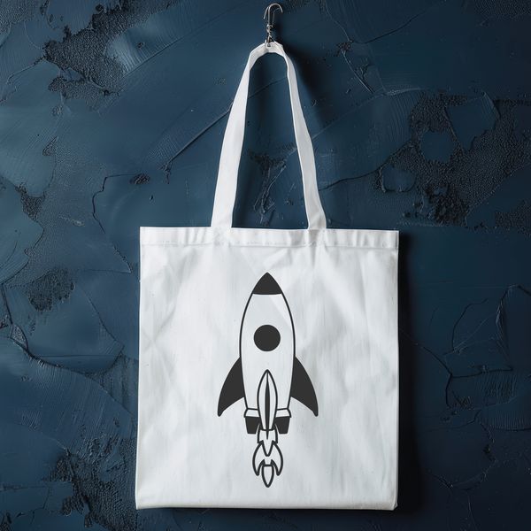 Orbital Explorer Design Element Design element featuring an exploratory rocket ship in orbit around the Earth