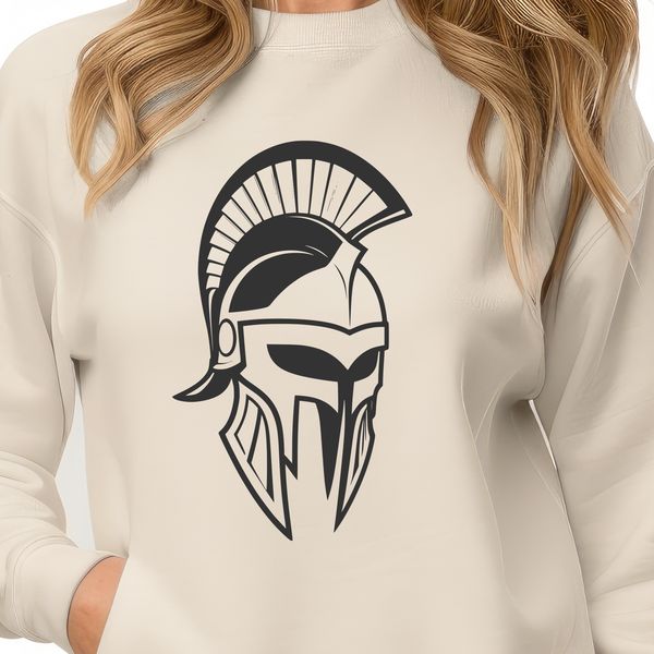 Spartan Shield and Helmet Icon A traditional warrior from ancient Greece, clad in armor and helmet.