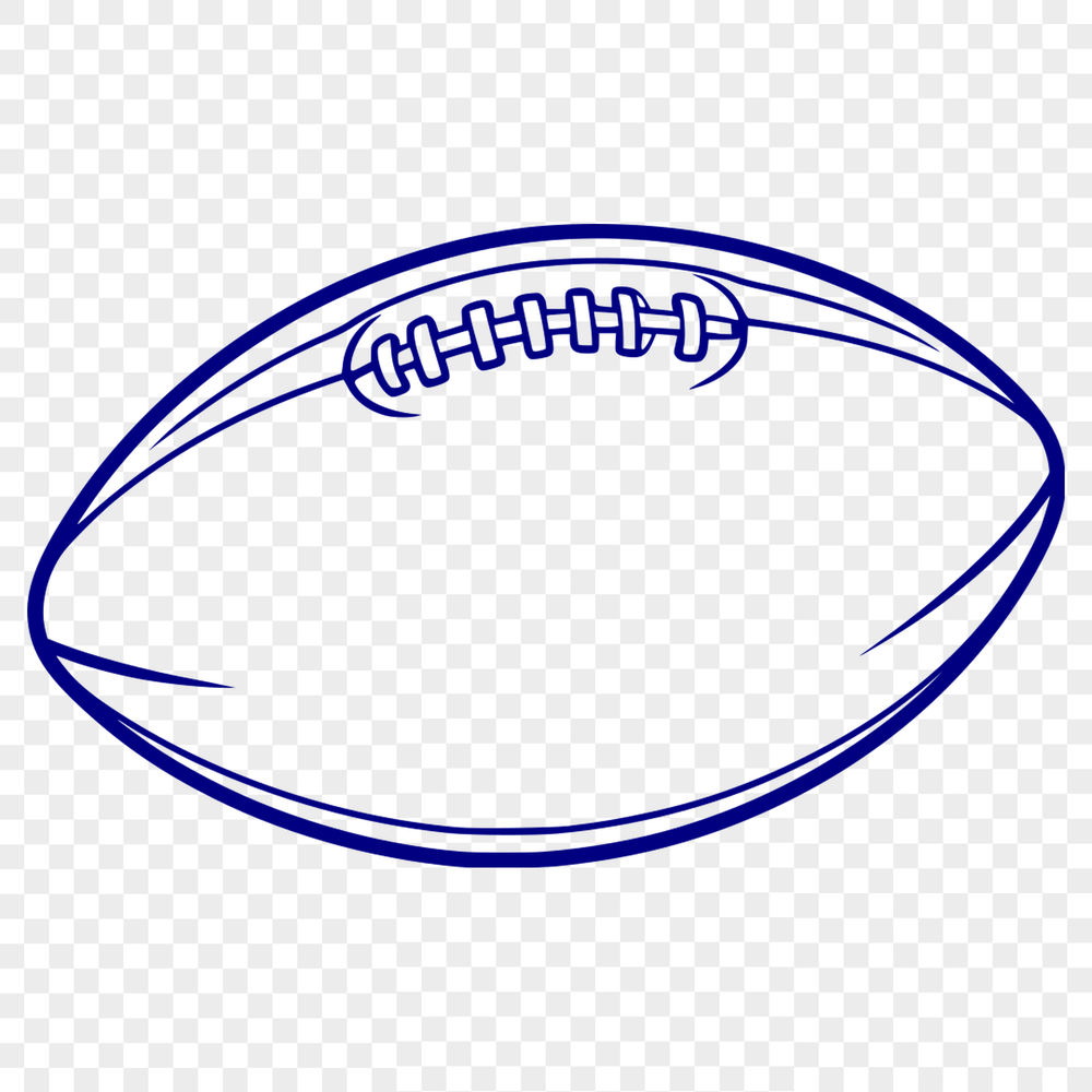 Football Graphics Vector Art An illustration of a football with laces and panels, a popular American sport icon.